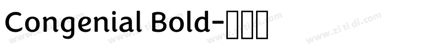 Congenial Bold字体转换